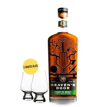 Heaven’s Door Straight Rye Whiskey + 2 GRATIS Glencairn Whisky Glas - Gourmet-Butikken